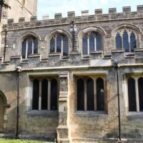 Image showing the completed Masonry and Repointing to the South Side of the Church, showing the old with the new