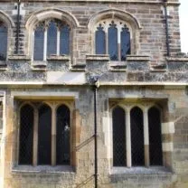 Image showing the Restored Mullioned Windows and Tracery Windows to the South side of the Church